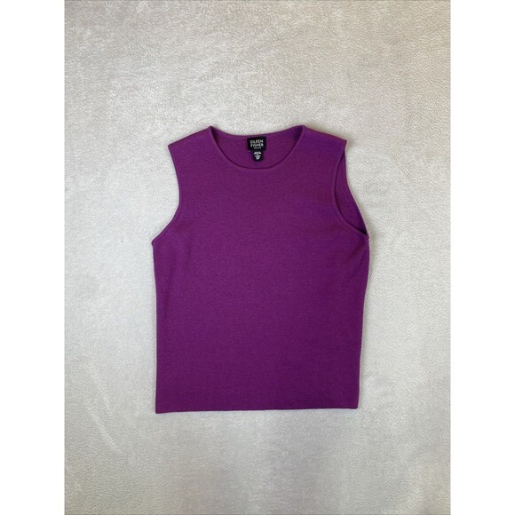 Eileen Fisher Petite  Sleeveless Tank Wool Sweater Top Women's PP Scoop Neck - Picture 1 of 8